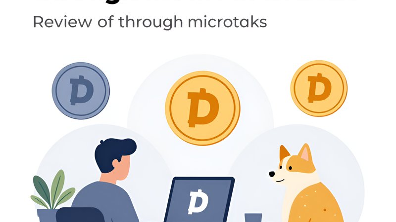 Современная иллюстрация методов сбора Dogecoin через микрозадания от сервиса Криптоноид Коин в 2026 году